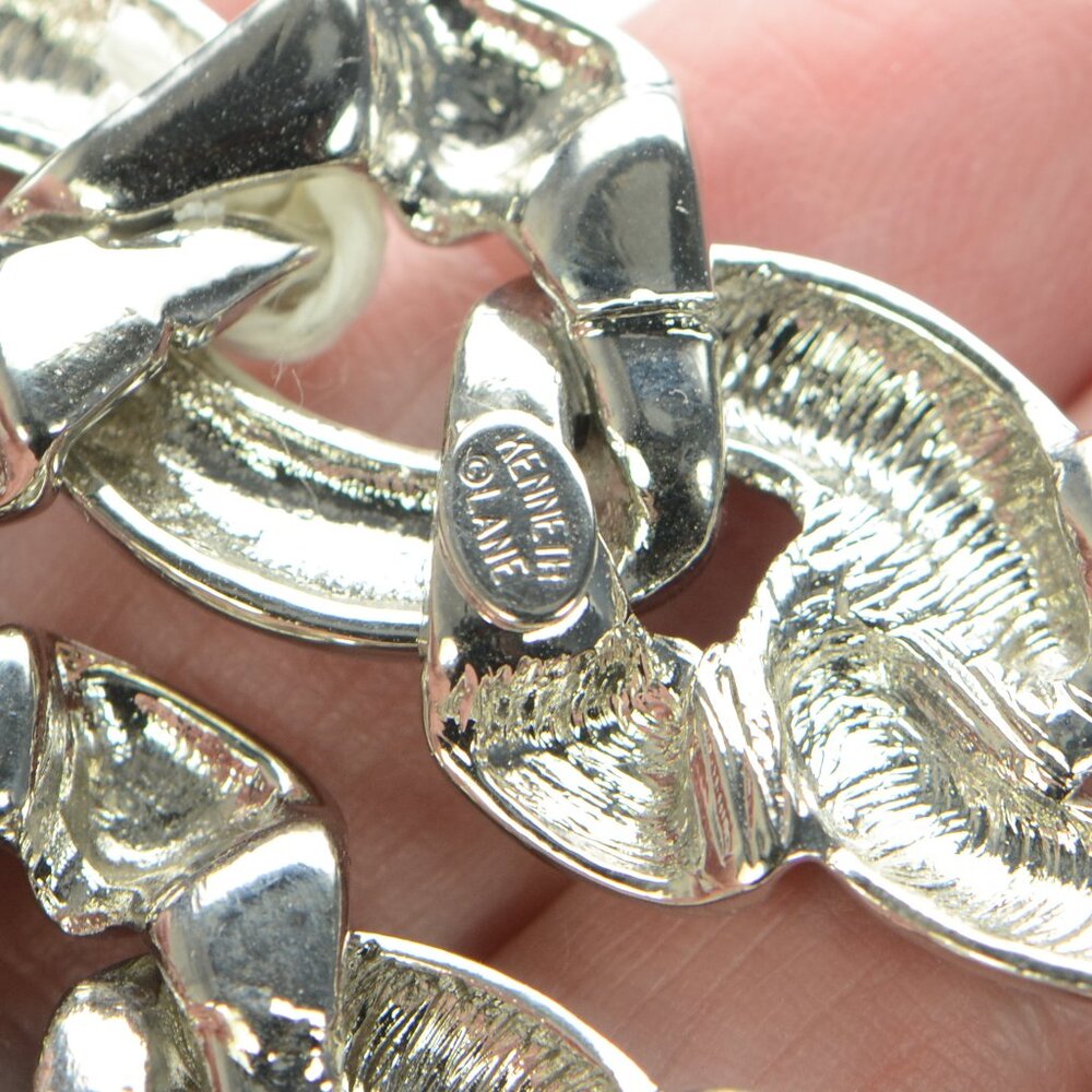 Kenneth Jay Lane Kjl Polished Silver Link Necklace - image 5